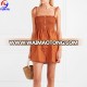 China goods wholesale OEM service casual fashion women linen mini dress